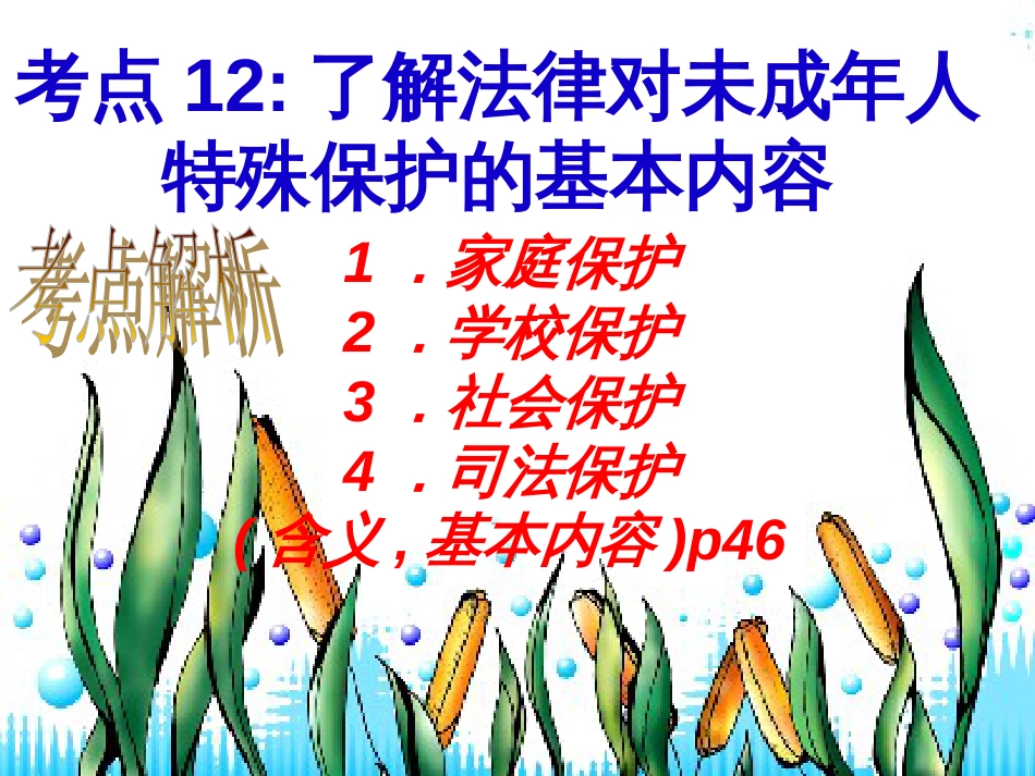 g考点12了解法律对未成年人特殊保护的基本内容[共45页]_第1页