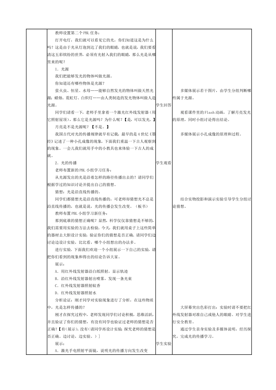 PBL教学模式案例光的传播[共6页]_第3页