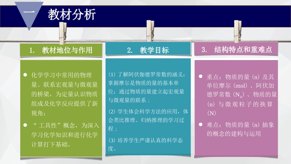 最新人教版《物质的量》说课稿_第3页