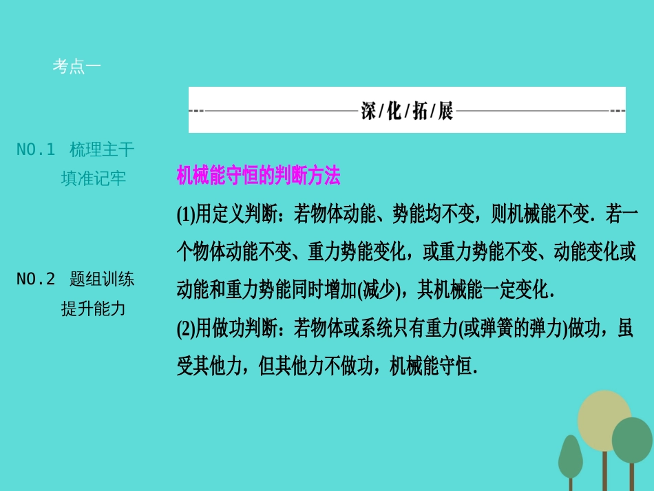 优化探究（新课标）2017届高三物理一轮复习 第5章 机械能 第3讲 机械能守恒定律及其应用课件_第3页