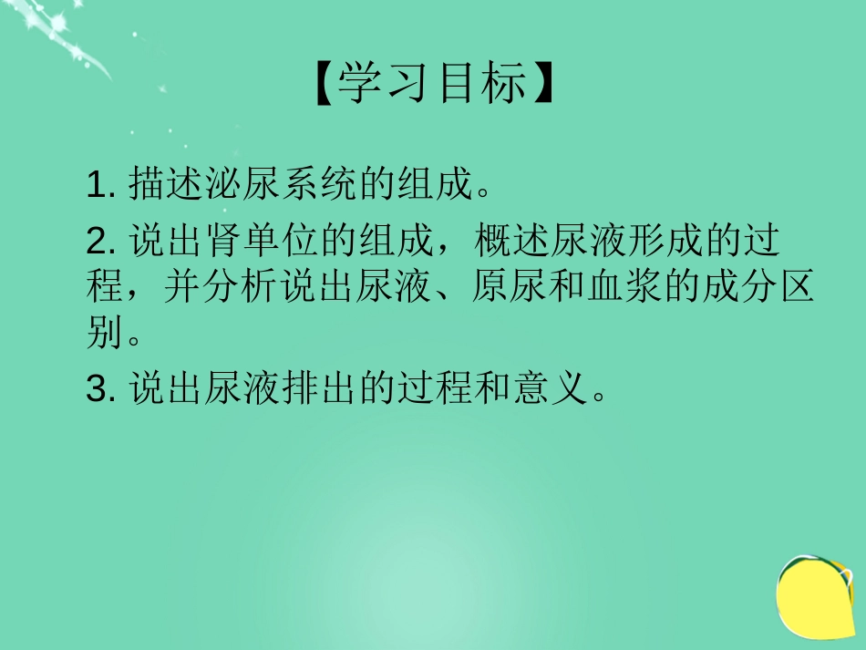 安徽省桐城市嬉子湖中心学校七年级生物下册 4.5 人体内废物的排出课件 （新版）新人教版_第2页