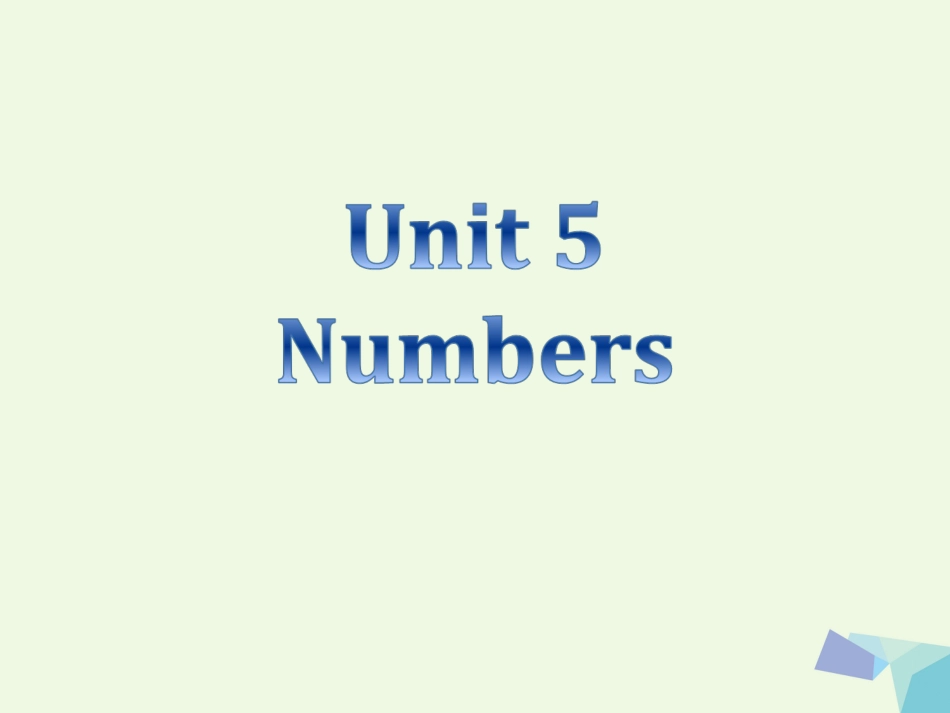 一年级英语上册 unit 5 numbers课件2 北师大版（一起）[共17页]_第1页