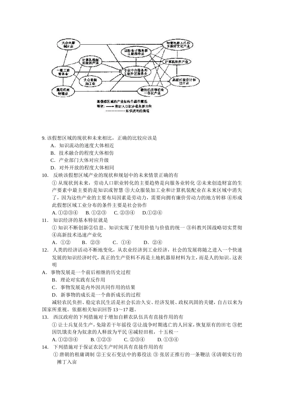 全国大联考四月份文科综合（副卷）_第3页