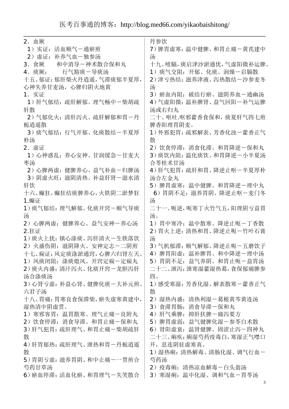 中医执业医师考试各科精华汇总[共49页]_第3页