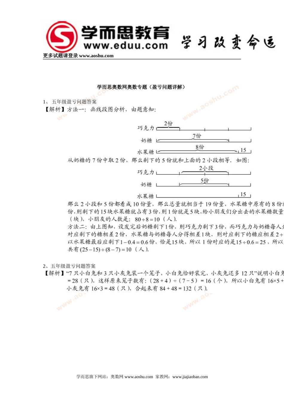 五年级盈亏问题_第2页