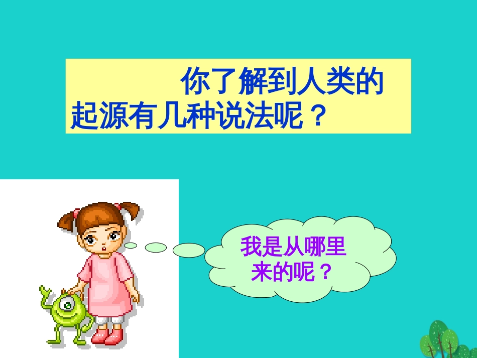 七年级生物下册 第四单元 第一章 第一节 人类的起源和发展课件（1）（新版）新人教版[共34页]_第2页