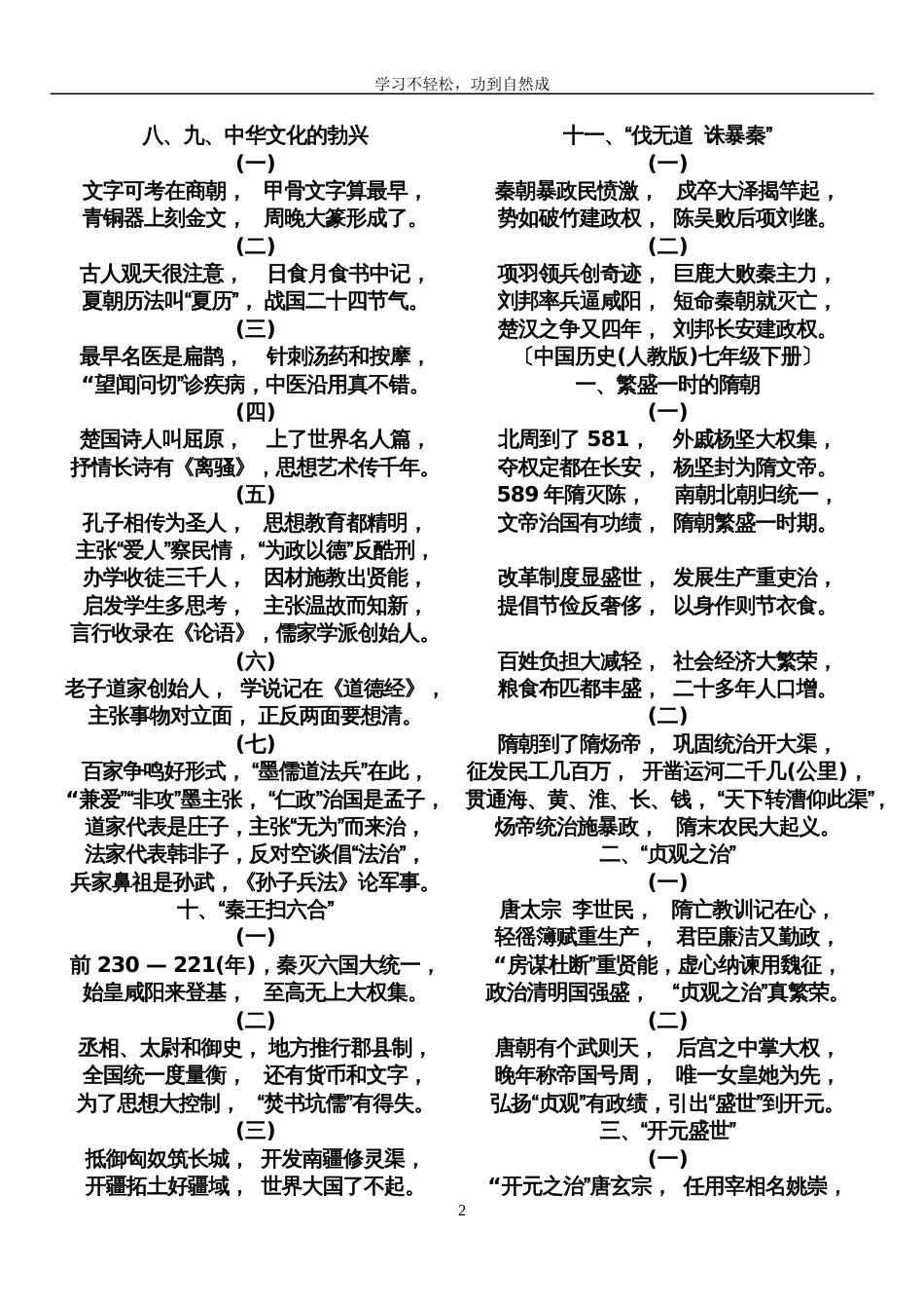 中考人教版历史复习歌谣汇总[共14页]_第2页