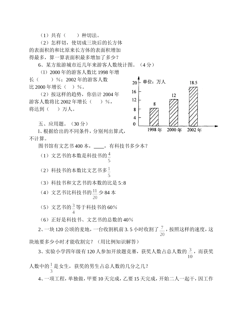 小学数学毕业测试题02[共4页]_第3页