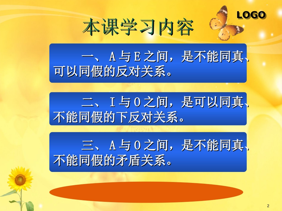 形式逻辑：主谓项分别相同的AEIO四种命题的真假[共41页]_第2页