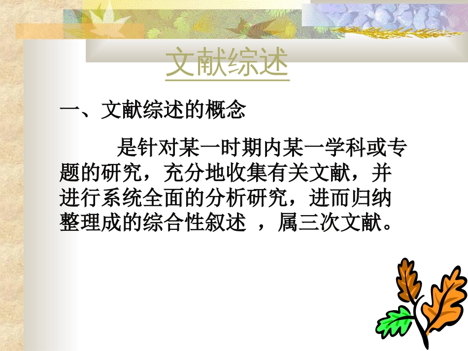 医学文献综述的撰写研究生_第1页