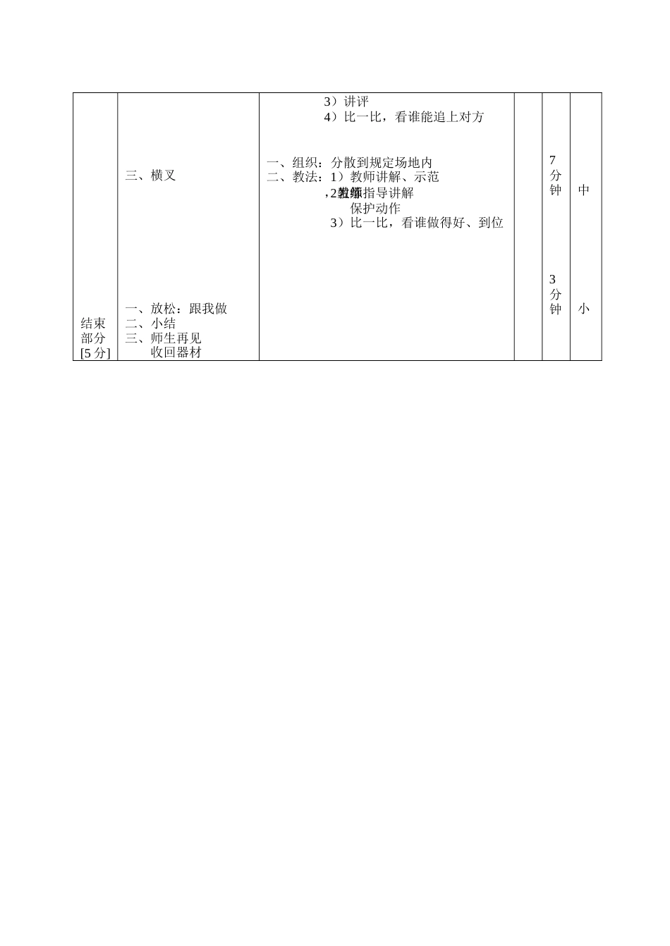 小学四年级体育实践课教案411[共3页]_第2页