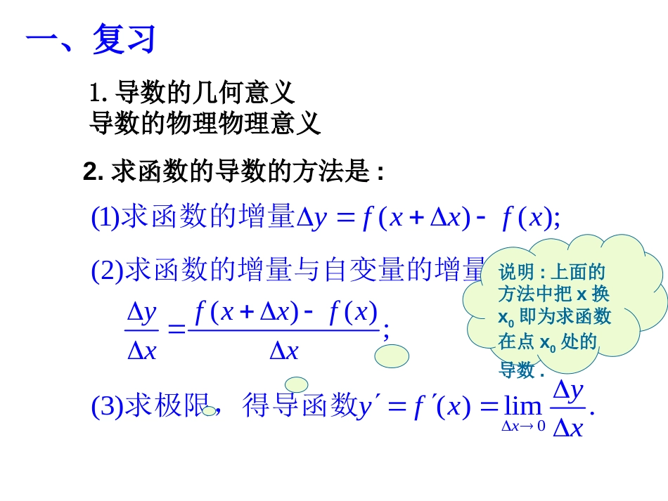 导数的计算一[共27页]_第1页