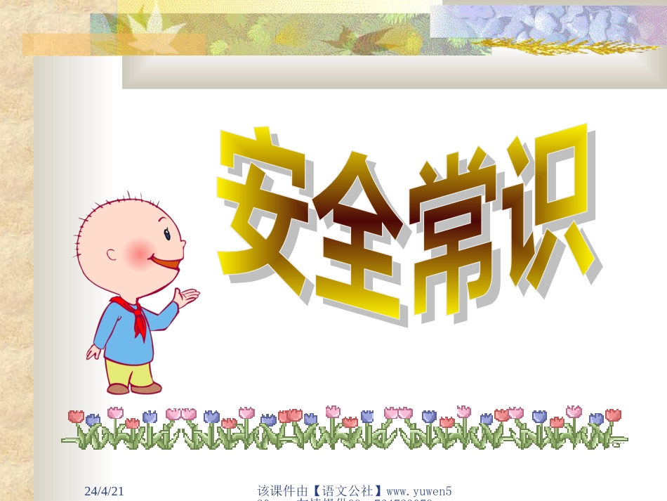 主题班会：安全教育4[共19页]_第1页