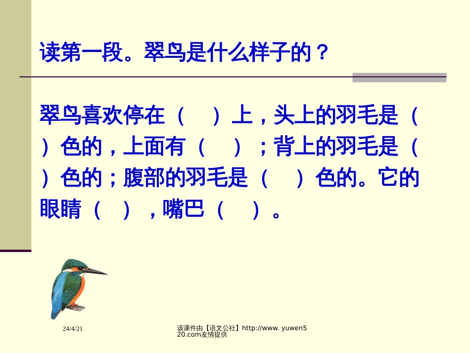 小学语文《翠鸟》教学课件[共8页]_第3页