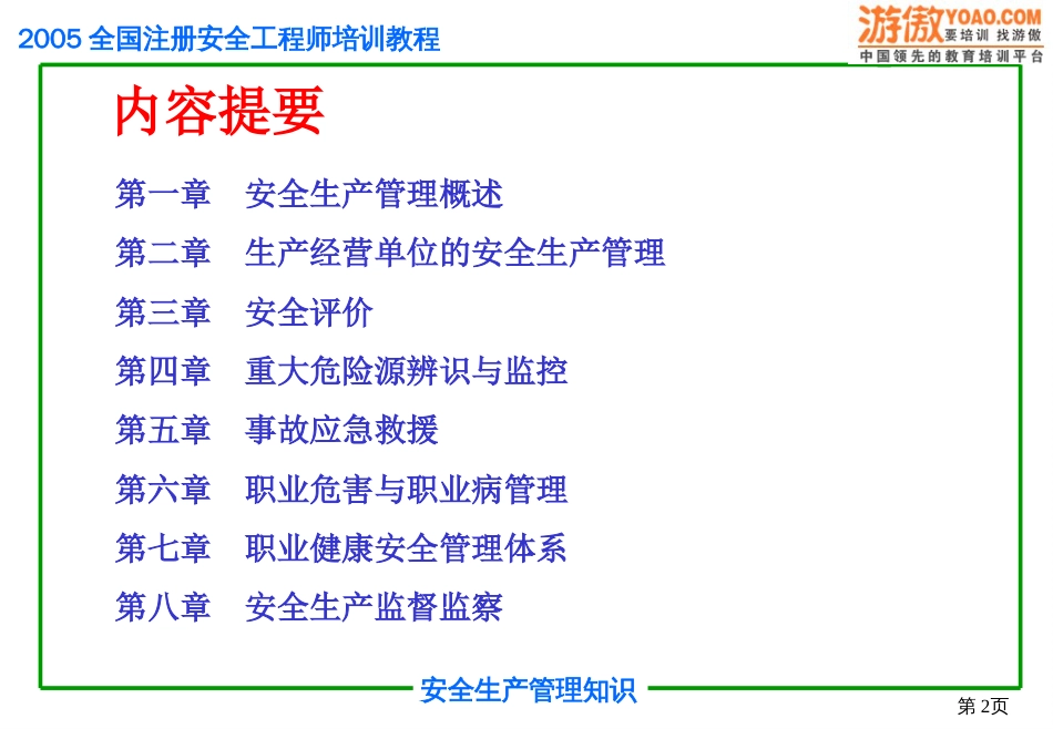 安全生产管理知识（PPT 145页）[共145页]_第2页