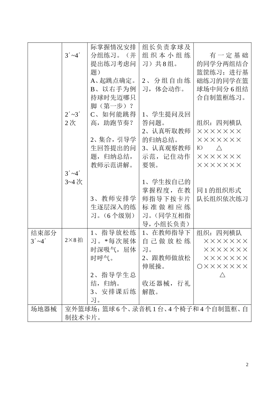 体育与健康课（省赛课教案）_第2页