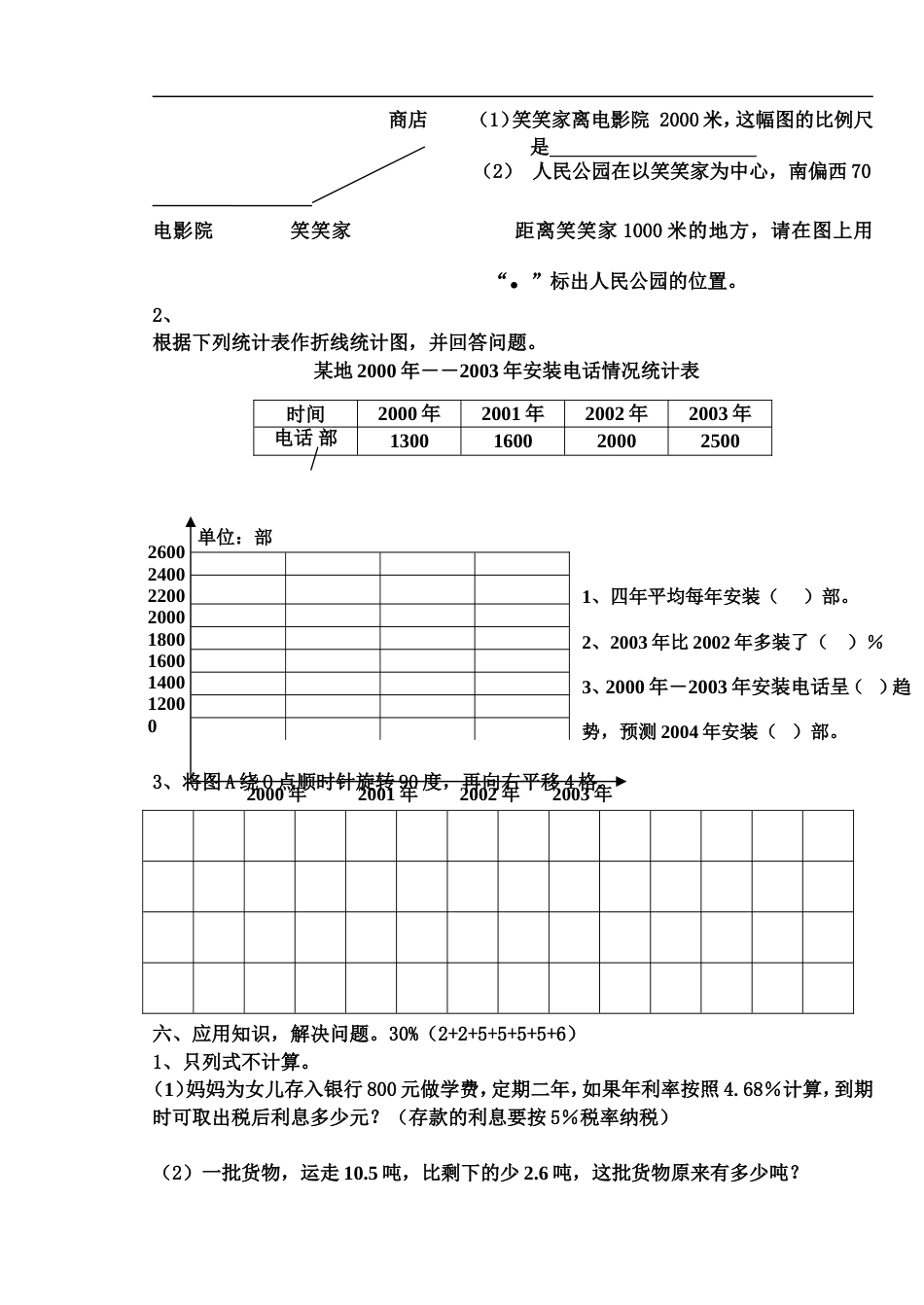 小学数学毕业测试题33[共4页]_第3页