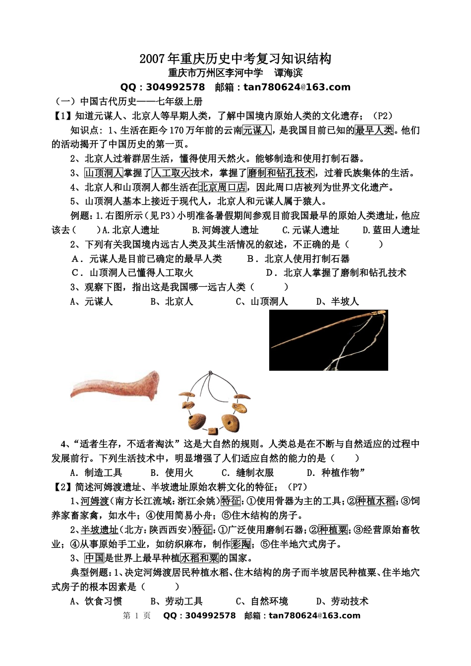 中考历史全套复习资料[共29页]_第1页