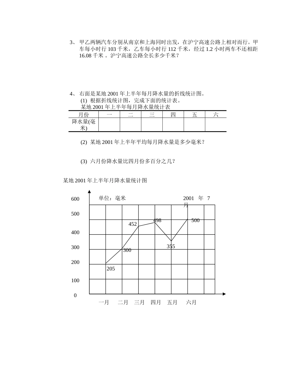 小学数学毕业测试题15[共4页]_第3页