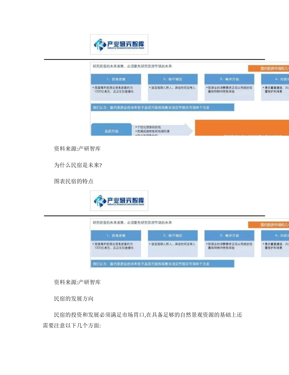 中国民宿行业发展现状及未来需求趋势投资机会精[共9页]_第3页