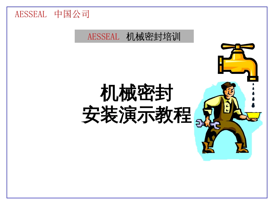 AESSEAL机械密封安装过程演示[共24页]_第1页