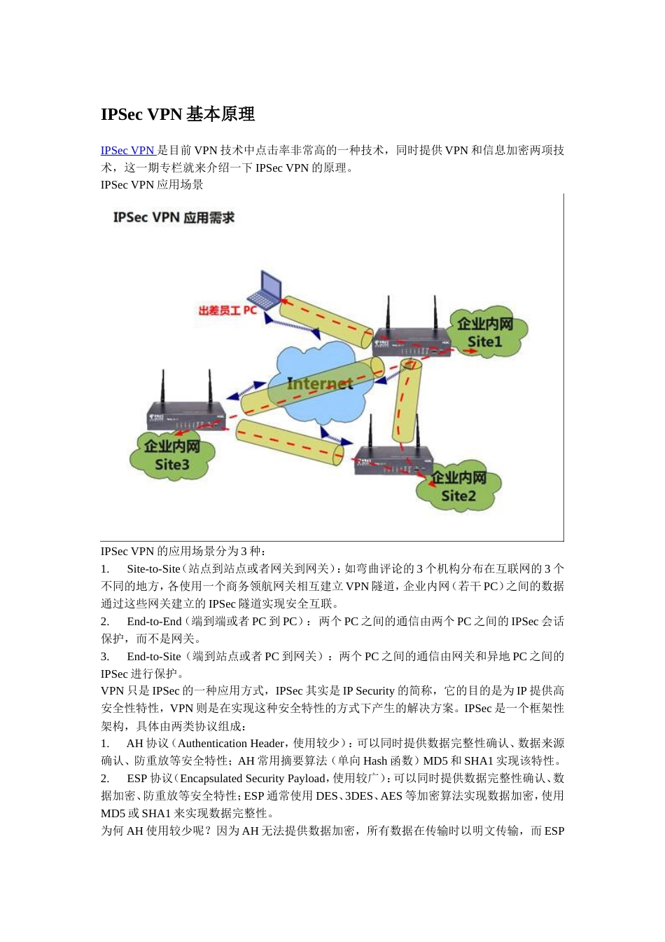 IPSecVPN中隧道模式和传输模式区别[共8页]_第1页