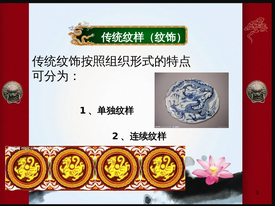 八年级美术上册 第六单元 让生活插上翅膀 第11课《传统纹饰 民族风格》课件5 岭南版_第3页
