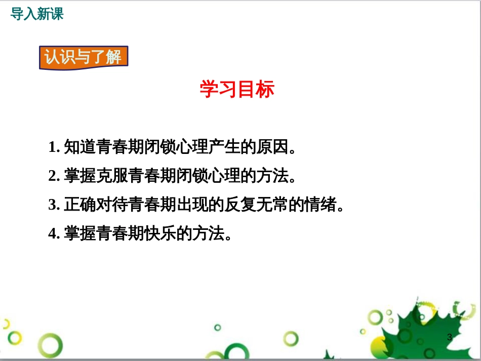 八年级政治上册 第一单元 让青春充满活力 第二节 打开心灵窗口教学课件 湘教版_第3页