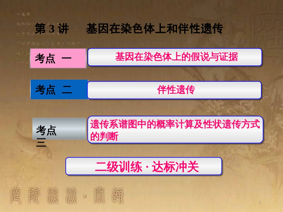 高考生物一轮复习 第二单元 基因的本质与表达 第1讲 DNA是主要的遗传物质课件（必修2） (10)_第1页