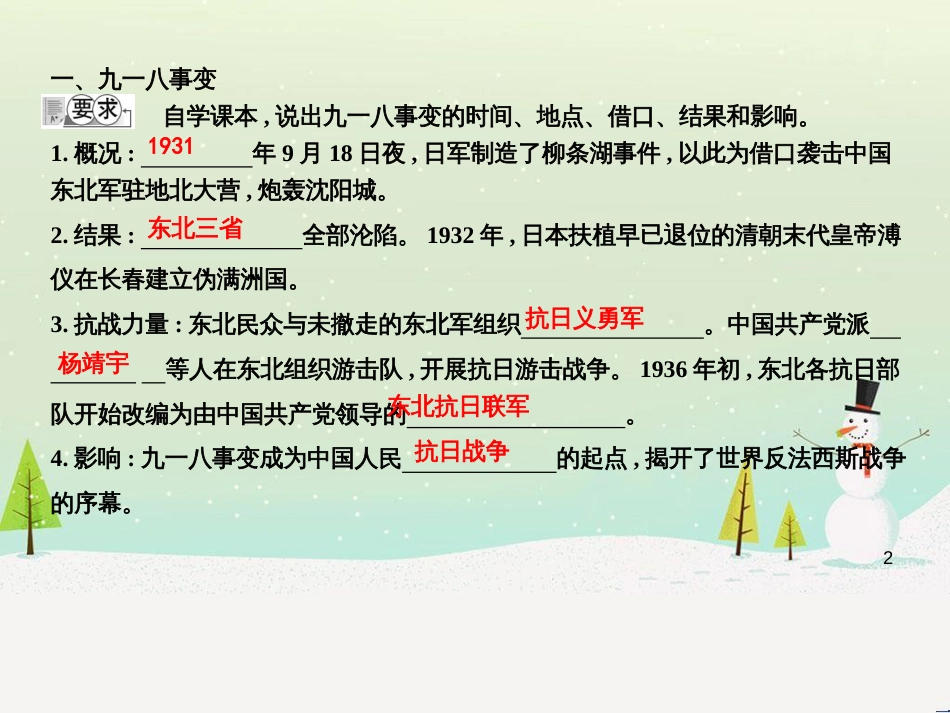 八年级历史上册《第六单元 中华民族的抗日战争》第18课 从九一八事变到西安事变课件 新人教版_第2页