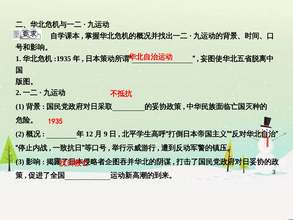 八年级历史上册《第六单元 中华民族的抗日战争》第18课 从九一八事变到西安事变课件 新人教版_第3页