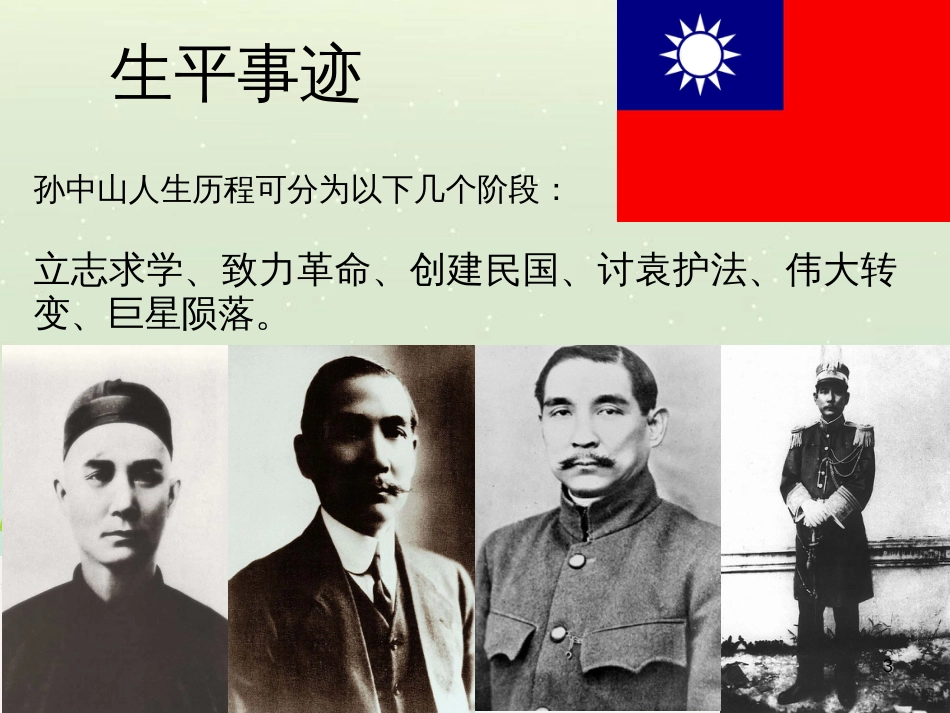 八年级音乐上册 第1单元《伟人 孙中山》课件1 花城版_第3页