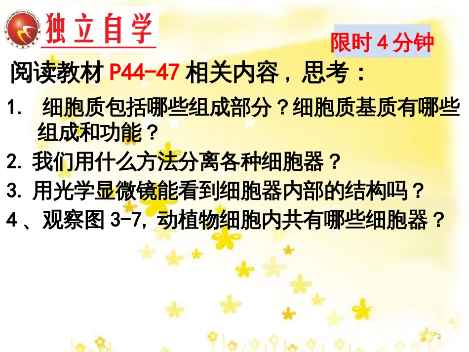 高中生物 第三章 细胞的基本结构 3.2 细胞器（第1课时）课件 新人教版必修1_第3页