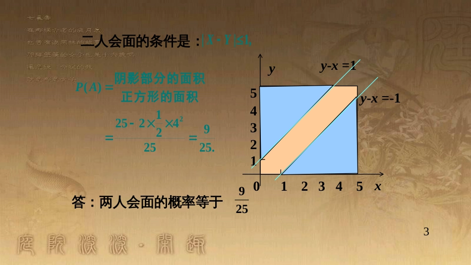 高中数学 第三章 概率 3.3 几何概型（3）课件 新人教A版必修3 (1)_第3页