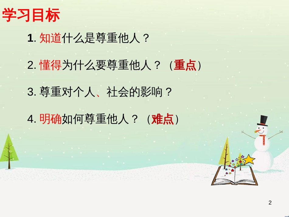 八年级道德与法治上册 第二单元 遵守社会规则 第四课 社会生活讲道德 第1框 尊重他人课件2 新人教版_第2页