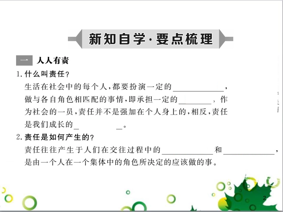 八年级政治上册 第四单元 做负责任的公民 第一节 感受责任课件 湘教版_第2页