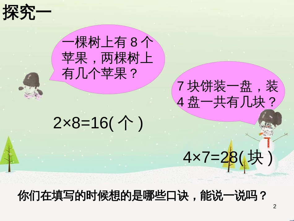 二年级数学上册 2.11 看图编乘除法问题课件 沪教版_第2页