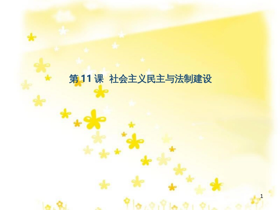 八年级历史下册 第三学习主题 建设中国特色社会主义 第11课《社会主义民主与法制建设》课件5 川教版_第1页
