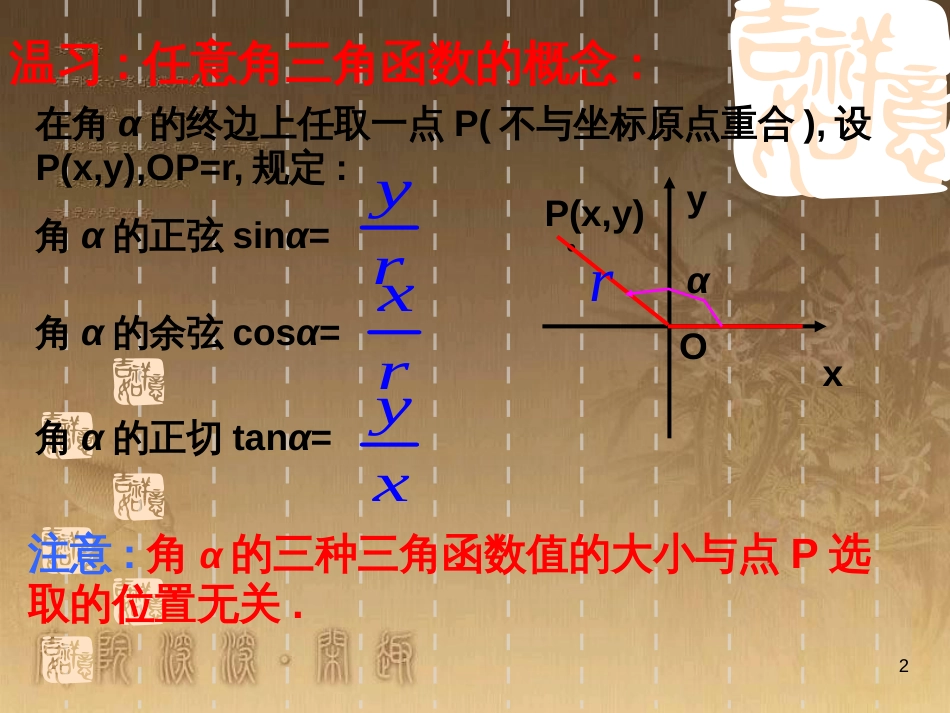 高中数学 第一章 三角函数习题课件2 苏教版必修4 (177)_第2页