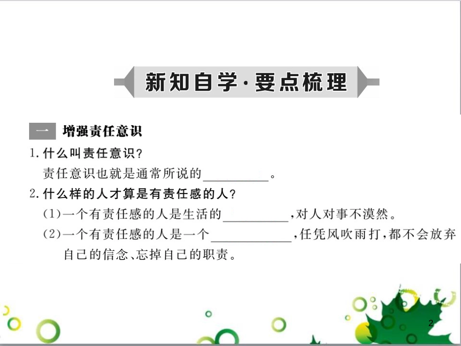 八年级政治上册 第四单元 做负责任的公民 第二节 学会负责课件 湘教版_第2页