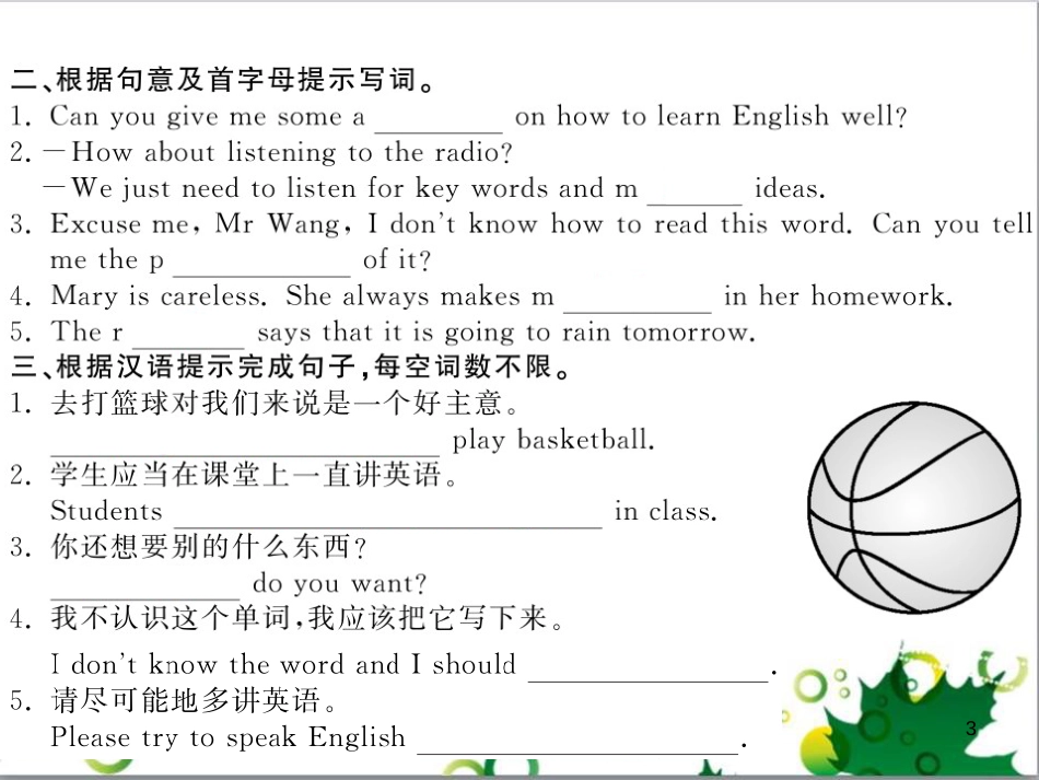 八年级英语上册 Module 12 Help主题写作课件 （新版）外研版 (471)_第3页