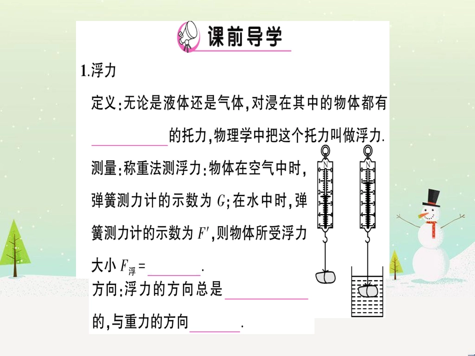 八年级物理全册 第九章 第一节 认识浮力习题课件 （新版）沪科版_第2页