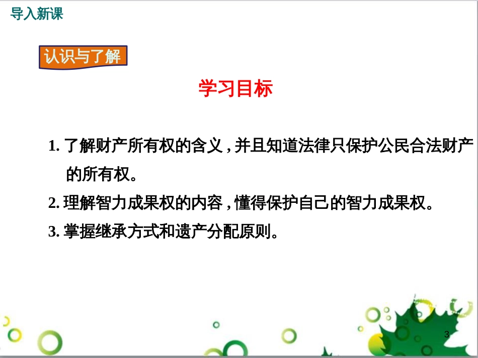 八年级政治上册 第三单元 关注经济生活 第二节 我们的财产权利教学课件 湘教版_第3页