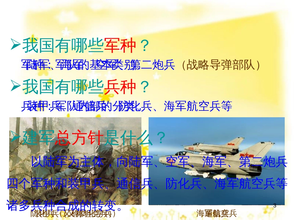 八年级历史下册 第五学习主题 国防建设与外交成就 第15课《建设现代化的人民军队》课件1 川教版_第3页