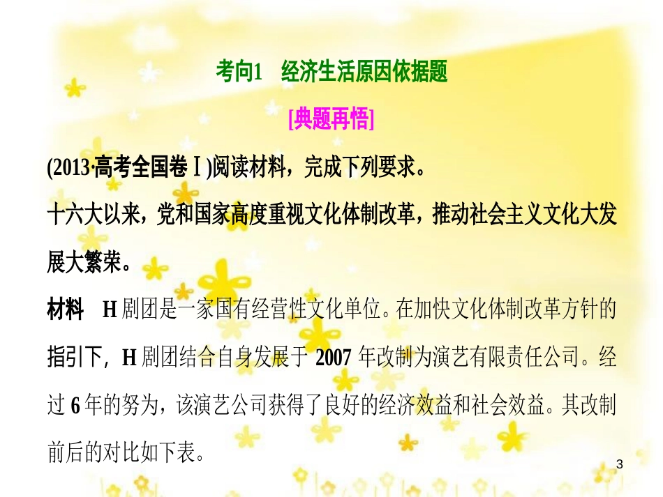 高考政治一轮复习 微专题“原因依据类”主观题答题模板课件 (1)_第3页
