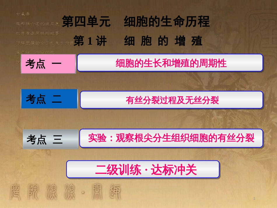 高考生物一轮复习 第二单元 基因的本质与表达 第1讲 DNA是主要的遗传物质课件（必修2） (26)_第1页