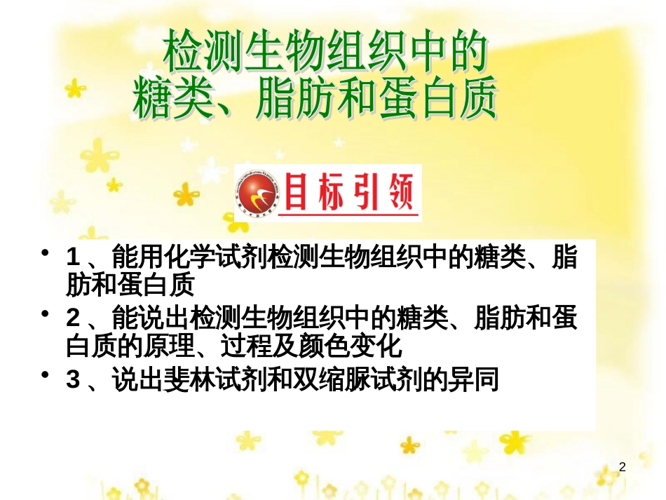 高中生物 第二章 实验《糖类有机物的鉴定》课件 新人教版必修1_第2页