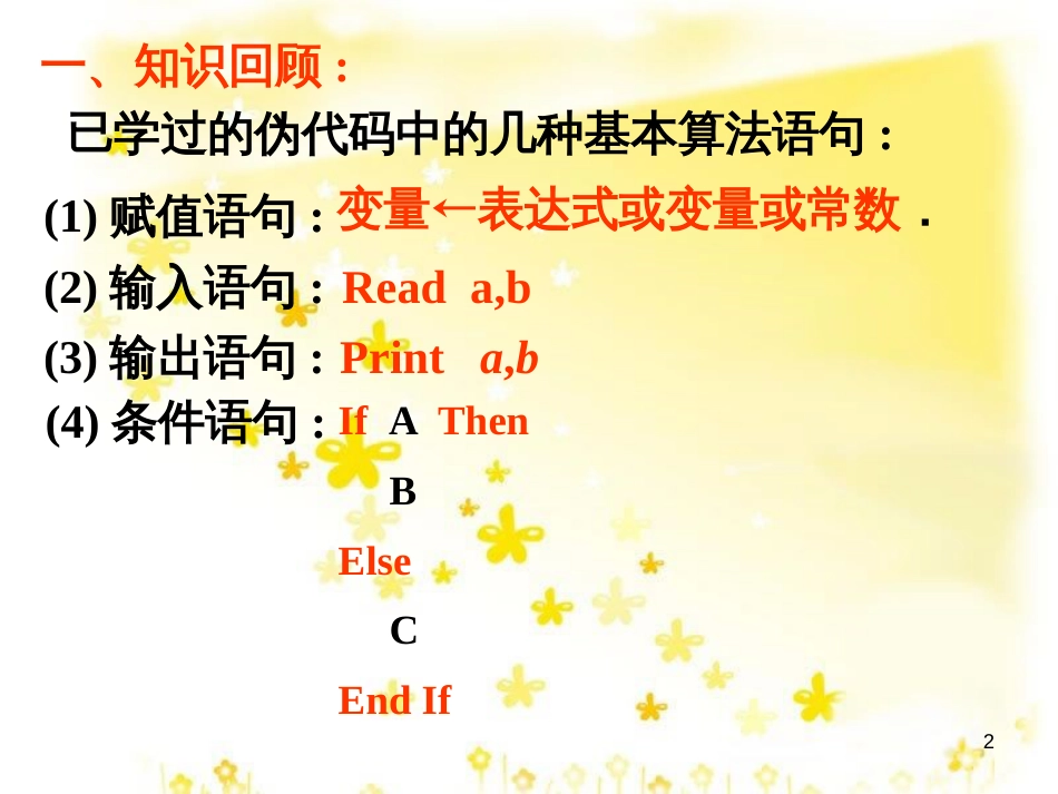 高中数学 1.3 基本算法语句 循环语句课件2 苏教版必修3_第2页