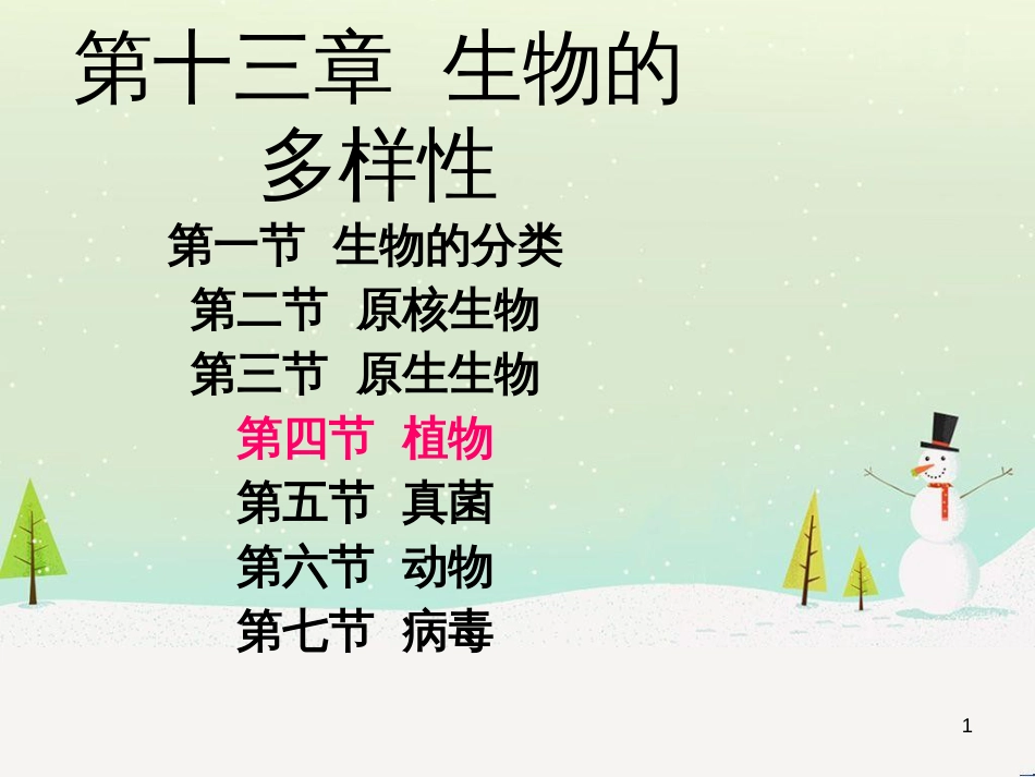 八年级生物下册 13.1 生物的分类课件1 北京版 (1301)_第1页