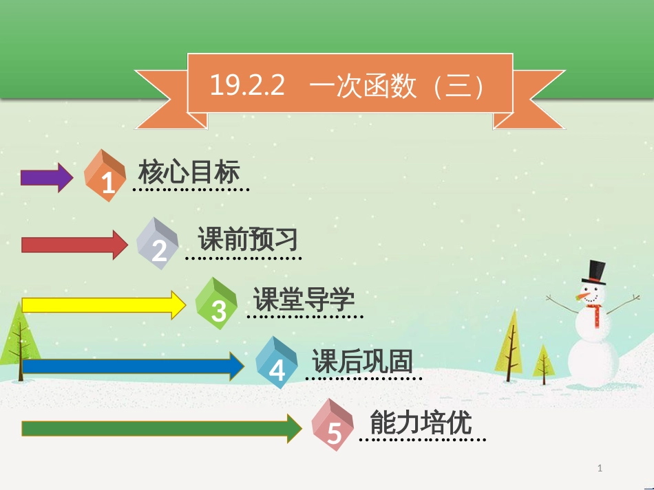 八年级数学下册 第十九章 一次函数 19.2.2 一次函数（三）课件 （新版）新人教版_第1页